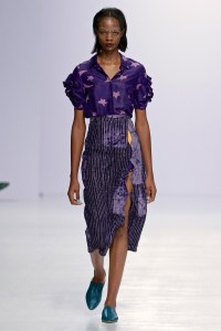 A look from Maki Oh during Lagos Fashion Week Fall 2018.