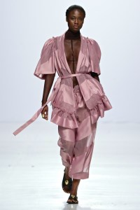 A look from Loza Maleombho during Lagos Fashion Week Fall 2018.
