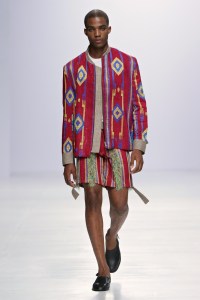 A look from Emmy Kasbit during Lagos Fashion Week Fall 2018.