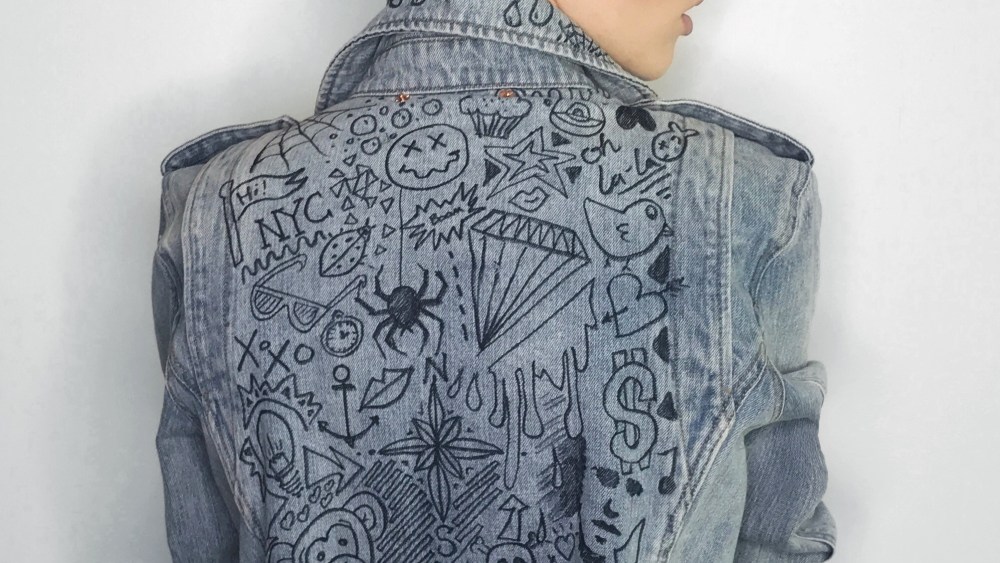 Coco Rocha's customised denim jacket