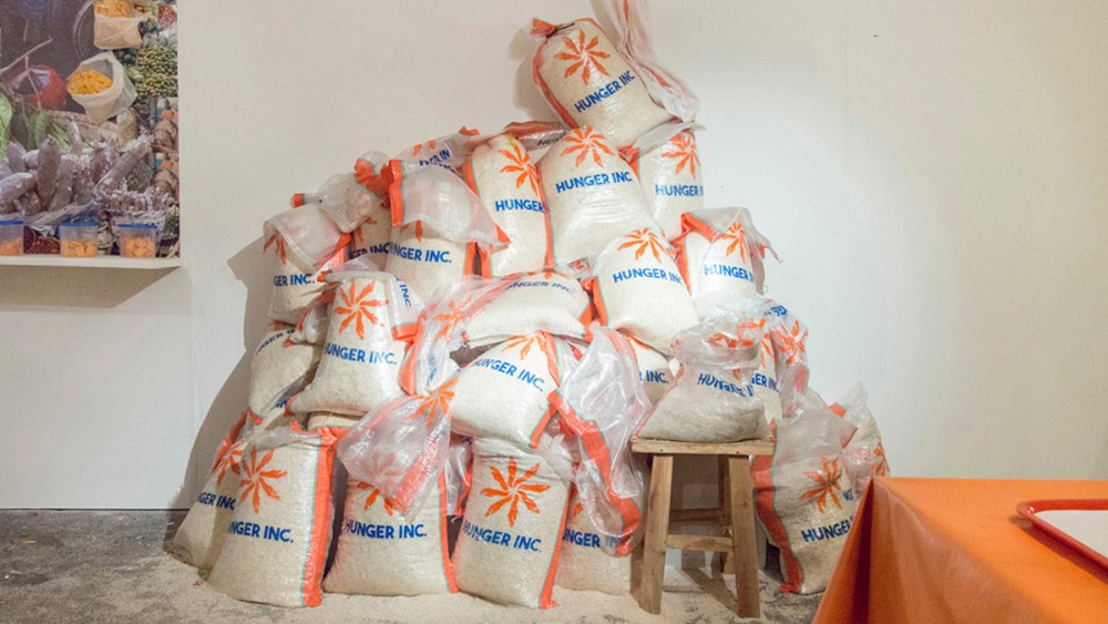 The Hunger Inc. work from Elia Nurvista is one of the nine projects on display at the museum.