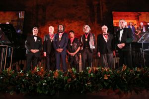Evan Chesler, Robert Wilson, Colson Whitehead, Carla Hayden, Michael Chabon, Tom Brokaw, Tony Marx
New York Public Library Lions Gala, Inside, New York, USA - 06 Nov 2017