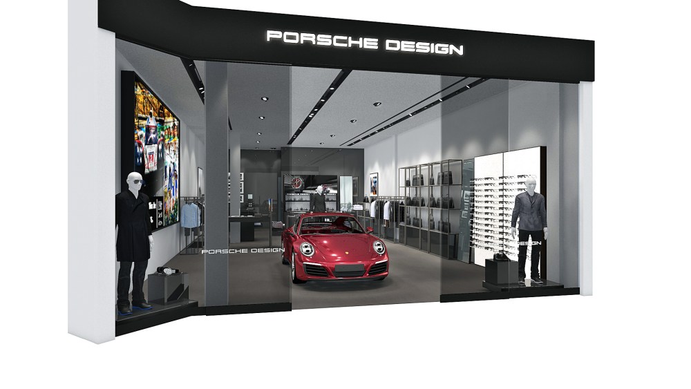 A rendering of the new Porsche Design store in South Coast Plaza.