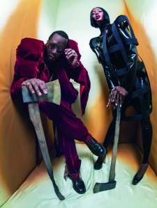 Naomi Campbell and Sean Diddy combs as the beheaders in the Pirelli 2018 Calendar.