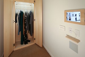 The store features touch screens that send apparel directly to dressing rooms and digital fitting room “attendees” for ordering additional styles or sizes. Its “magic wardrobes,” or two-way doors, allow for product fulfillment without leaving fitting rooms.