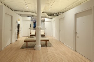 The store features touch screens that send apparel directly to dressing rooms and digital fitting room “attendees” for ordering additional styles or sizes. Its “magic wardrobes,” or two-way doors, allow for product fulfillment without leaving fitting rooms.