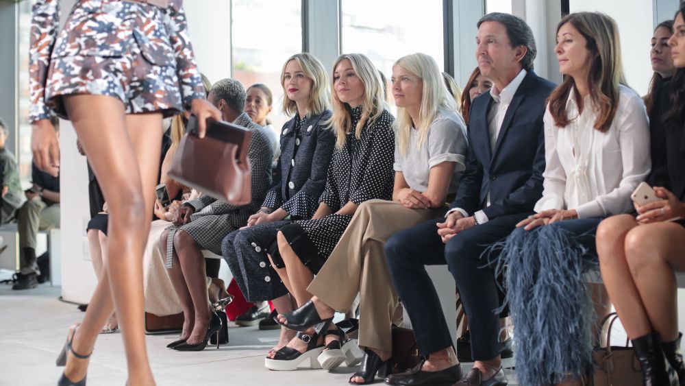 Cynthia Erivo, Emily Blunt, Sienna Miller, John Idol in the front rowMichael Kors show, Spring Summer 2017, New York Fashion Week, USA - 14 Sep 2016