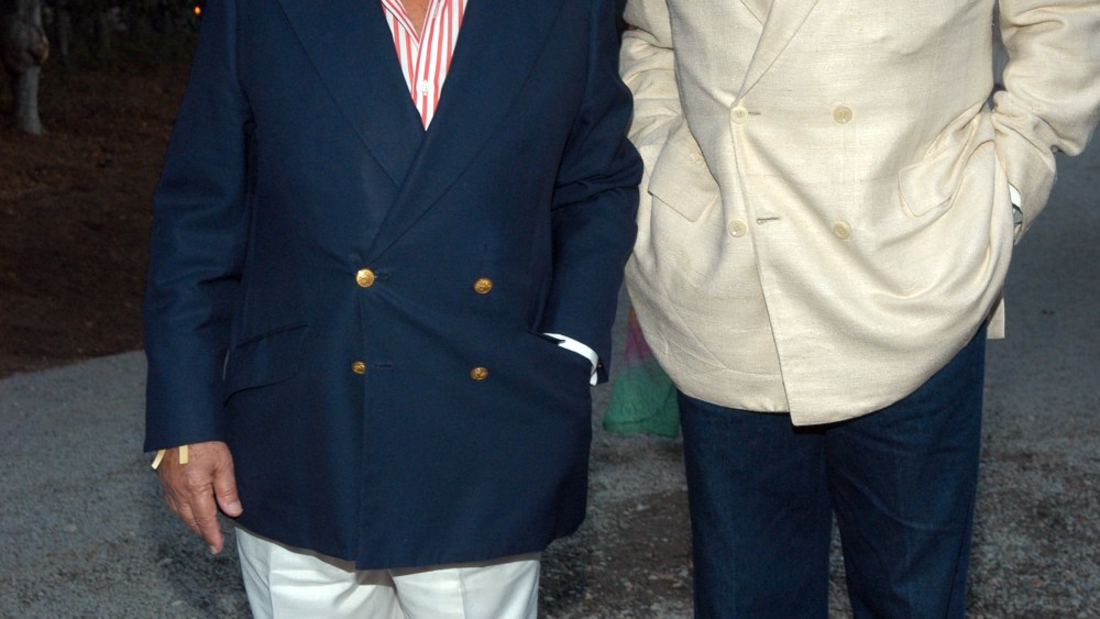 Arnold Scaasi (L) and Parker Ladd attend Watermill Center's 12th Annual Summer Benefit. The Center, founded by Robert Wilson in 1992, this summer hosted artists-in-residence from 32 countries who transformed the grounds for the Amazon-themed benefit.Watermill Centers 12th Annual Summer Benefit, Water Mill