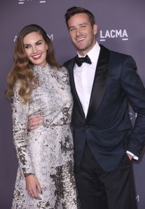 Elizabeth Chambers, Armie Hammer. Elizabeth Chambers, left, and Armie Hammer arrive at the LACMA Art + Film Gala at the Los Angeles County Museum of Art on
2017 LACMA Art + Film Gala, Los Angeles, USA - 04 Nov 2017