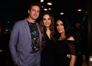 Armie Hammer, Elizabeth Chambers and Salma HayekHFPA and InStyle celebrate Golden Globe Season, Inside, Los Angeles, USA - 15 Nov 2017