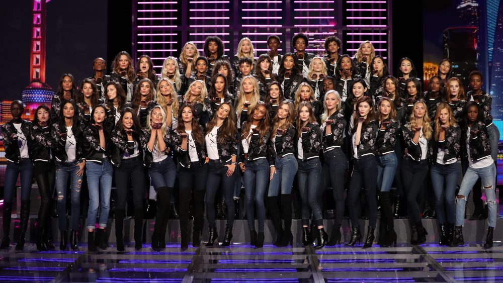 Victoria's Secret models gathered on Nov. 18 for a photo call in Shanghai, China.