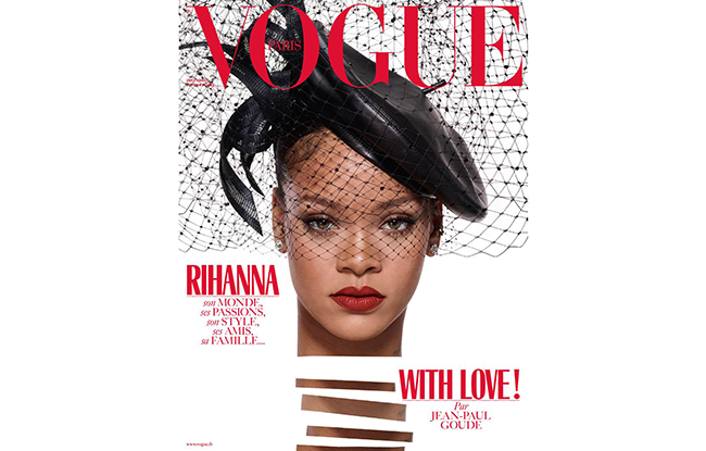 Rihanna shot by Jean-Paul Goude for the December issue of Vogue Paris.