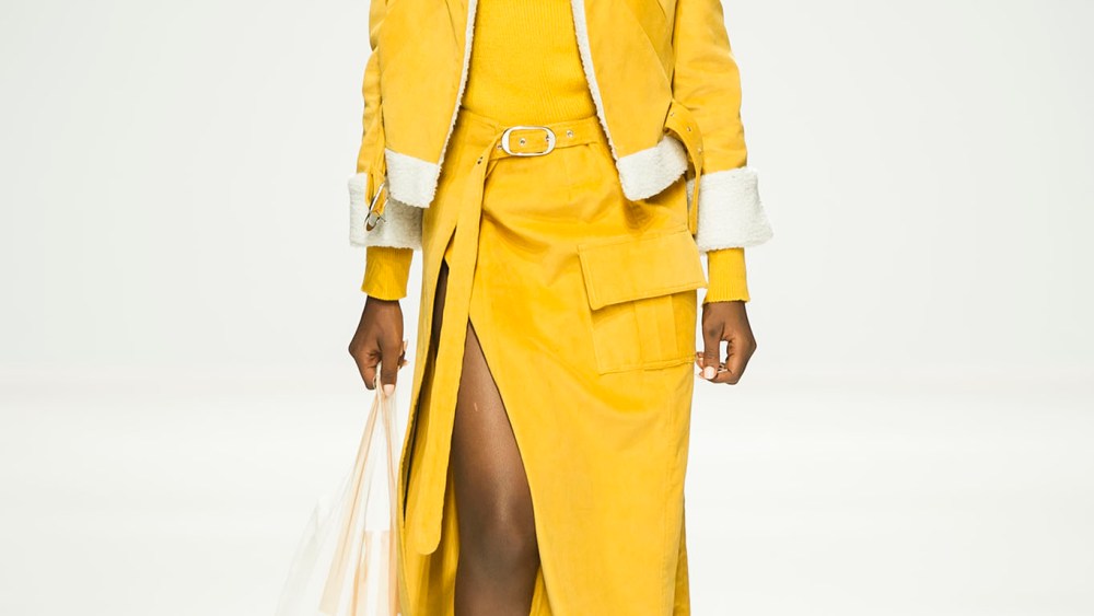 A look from Thebe Magugu during South African Fashion Week Fall 2018.