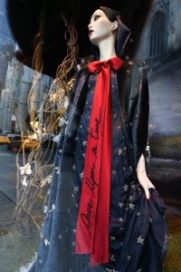 The "Snow White" Saks holiday windows with dresses by  Alberta Ferretti and Naeem Khan.