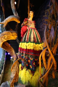 The "Snow White" Saks holiday windows with dresses by  Alberta Ferretti and Naeem Khan.