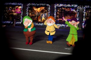 Performers at the Saks holiday window unveiling.