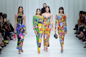 Kaia Gerber and models on the catwalkVersace show, Runway, Spring Summer 2018, Milan Fashion Week, Italy - 22 Sep 2017
