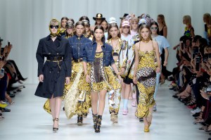 Bella Hadid on the catwalkVersace show, Runway, Spring Summer 2018, Milan Fashion Week, Italy - 22 Sep 2017