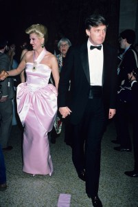 Donald and Ivana Trump at the CFDA Awards, 1988.