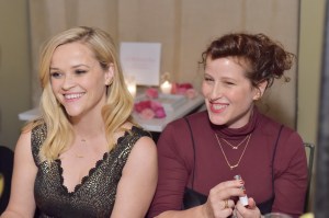 WEST HOLLYWOOD, CA - DECEMBER 04:  Reese Witherspoon and Molly R. Stern attend Molly R. Stern X Sarah Chloe Jewelry Collaboration Launch Dinner on December 4, 2017 in West Hollywood, California.  (Photo by Stefanie Keenan/Getty Images for Sarah Chloe Jewelry)