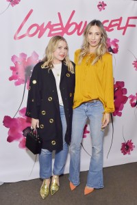 WEST HOLLYWOOD, CA - DECEMBER 04:  Emily Current and Meritt Elliott attend Molly R. Stern X Sarah Chloe Jewelry Collaboration Launch Dinner on December 4, 2017 in West Hollywood, California.  (Photo by Stefanie Keenan/Getty Images for Sarah Chloe Jewelry)