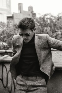 Model Miles Garber for the Billy Reid Fall 2017 collection and eyewear launch campaign.  