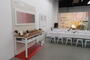 The site's beauty editors curated a selection of Nordstrom products for visitors to experiment with in the space.