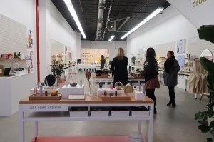 The site's beauty editors curated a selection of Nordstrom products for visitors to experiment with in the space.