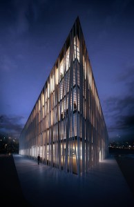 Rudy Ricciotti’s design for the future Chanel Métiers d’Art establishment near Paris.