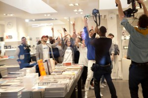 The Colette staff get ready for the last day.