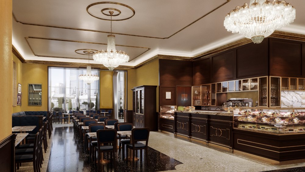 A rendering of the Cova café opening in Dubai next month.