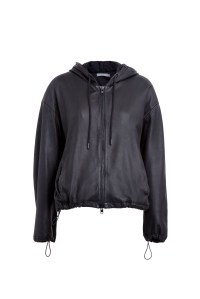 Leather zip hoodie from Vince