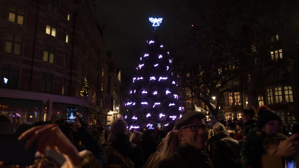 The Connaught Christmas tree designed by Tracey Emin