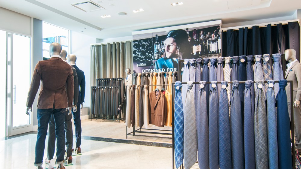 An Indochino showroom in King of Prussia, Pa.