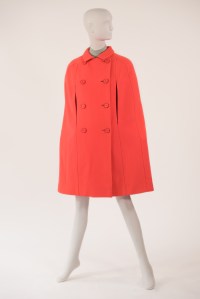 Norell, Double-breasted wool melton cape, 1962.