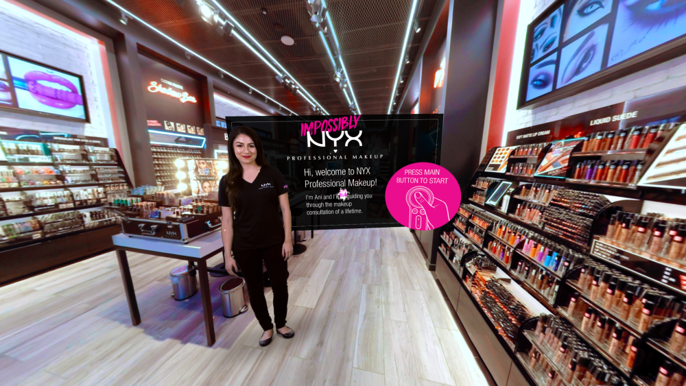 samsung nyx makeup vr virtual reality e-commerce
