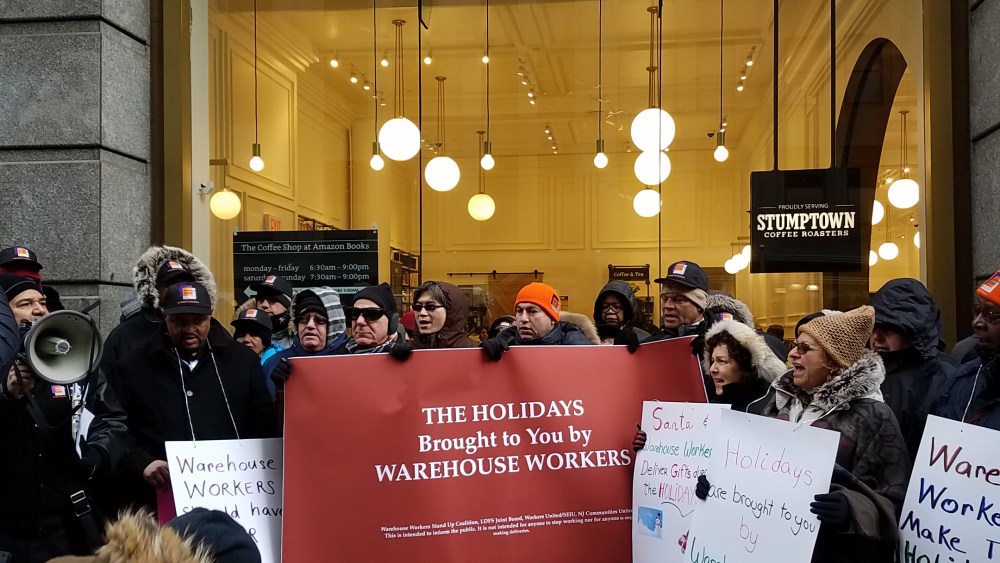 Warehouse Workers Protest Amazon