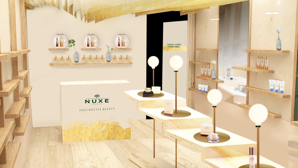 A Nuxe pop-up.