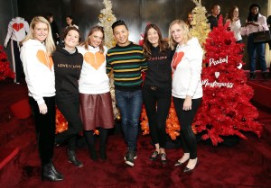 NEW YORK, NY - DECEMBER 14:  (L-R) Mastercard's Margaret Curran, Sophie Couteaux and Robyn Cottelli, fashion designer Prabal Gurung, and Mastercard's Sherri Haymond and Sarah Ely attend the Prabal Gurung & Mastercard event celebrating the Love Is Love Collection at Spring Place on December 14, 2017 in New York City.  (Photo by Monica Schipper/Getty Images for IMG)