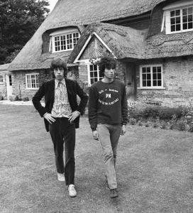 Keith Richards and Mick Jagger in the garden at RedlandsKeith Richards and Mick Jagger in the garden at Redlands, Sussex, Britain - 1967