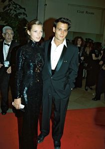 Kate Moss and Johnny Depp1995 Golden Globe Awards