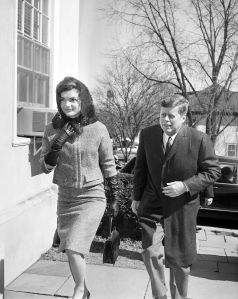 John F. Kennedy, Jacqueline Kennedy President John F. Kennedy and first lady Jacqueline Kennedy arrive at the Middleburg Community Center to attend Roman Catholic services in Middleburg, Virginia, . The Kennedys are spending the weekend at their Glen Ora estate near hereJohn F. Kennedy And Jackie, Middleburg, USA