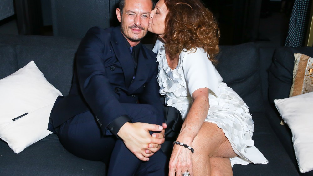 Jonathan Saunders and Diane von Furstenberg at the CFDA Fashion Awards after party