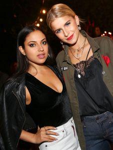 Inanna Sarkis and Caroline DaurAlice & Olivia denim launch party, Los Angeles, USA - 30 Nov 2017