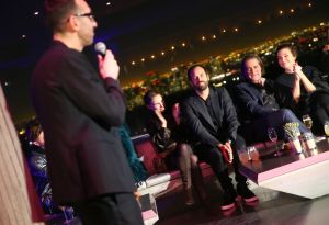 Alessandro Sartori, Natalie Portman and Benjamin MillepiedTriple X capsule collection launch party, Los Angeles, USA - 05 Dec 2017