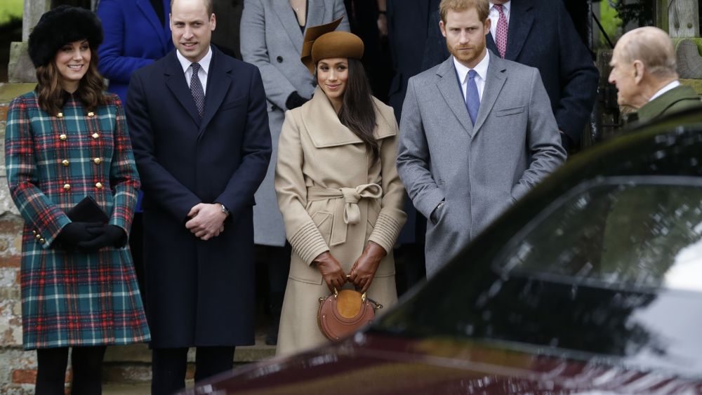 Kate, Duchess of Cambridge, Prince William, Meghan Markle, Prince Harry and Prince Philip