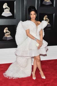 Cardi B60th Annual Grammy Awards, Arrivals, New York, USA - 28 Jan 2018WEARING ASHI STUDIO
