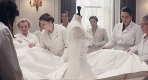The women of the atelier work on the royal wedding dress in writer/director Paul Thomas Anderson’s PHANTOM THREAD, a Focus Features release.