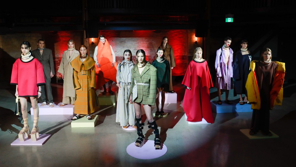 Models on the runway of SET during RESET™ 001.