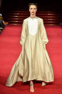 Model on the catwalk
